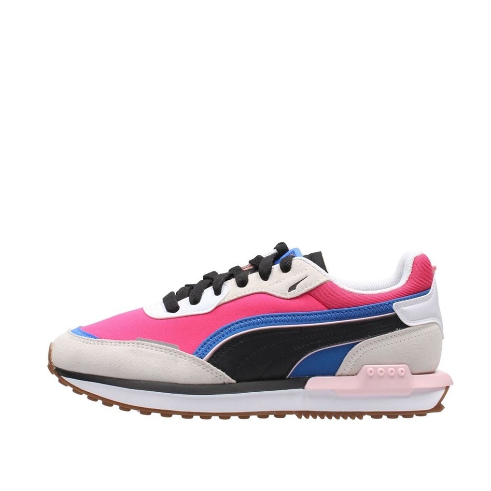 Puma City Rider Low Top Mens Casual Shoes White Pink 382044-04 NEW Multi Sz - Picture 4 of 5